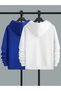 Blue 2-Piece Still Freedom Thick Winter Sweatshirt - Printed Oversize - 2