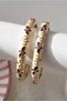 Yellow Floral Enamel Handcuff Bracelet