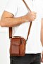 Men's Tan Leather Steel Case Covered Shoulder and Hand Bag (17X22CM) - 2