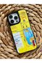 iPhone 14 Pro (6.1 Inch) Compatible Casefity Mirrored Case Yellow Teeth Pattern Premium Cover