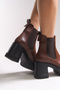 Nyendorei Women's Heeled Boots 0012502 Brown Skin - 4