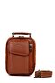 Men's Tan Leather Steel Case Covered Shoulder and Hand Bag (17X22CM) - 5