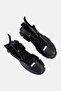 Women Tanker-L Lace Up Ankle Boots, Black - 4