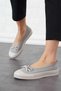Bowknot Women's Ballerina Gray Knitwear Ballerina - 4