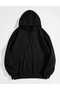 Black Back Printed Oversize Unisex Hoodie - 2