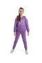 Girl's Hooded 2 Strands Seasonal 6-7-8-9-10 Years Old Track Suit Set with Ribbed Leg Details