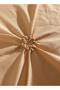 Premium King Size 6 Pieces Pinch Pleat Plain Yellow Gold Bedding Set 220x240cm. - 3