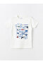 Crew Neck Printed Short Sleeve Boy's Pajamas Set with Shorts - 2