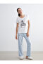 Two Mt Shop Quality Lcw Dream Blue Combed Cotton Printed Short Sleeve Women's Pajama Set - 4