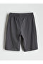 Lcw Kids Gray Crew Neck Dinosaur Printed Boys Shorts Pajama Set - 5