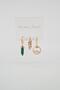 Women's Vip Series Zircon Stone Eye Figured Set of 3 Earrings - 3