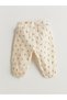 Beige Ruffled Floral Baby Girl Blouse and Pants 2-Piece Set - 5