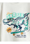 Create Your Style with Uzg Store Ecru Dinosaur Printed Boys' T-Shirt and Shorts 2-Piece - 7