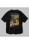 Paul Cezanne Curtain Back Printed Black Oversize T-Shirt Men Women Crew Neck Cotton T-Shirt - 3