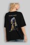 Johannes Vermeer Back Printed Black Oversize T-Shirt Men Women Crew Neck Cotton Tshirt - 4