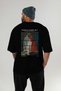 Osman Hamdi Bey Back Printed Black Oversize T-Shirt Men Women Crew Neck Cotton T-Shirt - 5