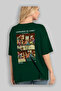 Leonardo Da Vinci Back Printed Green Oversize T-Shirt Men Women Crew Neck Cotton t Shirt - 4