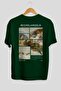 Michelangelo Back Printed Green Oversize T-Shirt Men Women Crew Neck Cotton Tshirt - 2
