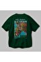 Andy Warhol Back Printed Green Oversize T-Shirt Men Women Crew Neck Cotton T-Shirt - 3