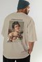 Caravaggio Boy Back Printed Beige Oversize T-Shirt Men Women Crew Neck Cotton T-Shirt - 7