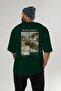 Michelangelo Back Printed Green Oversize T-Shirt Men Women Crew Neck Cotton Tshirt - 5