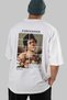Caravaggio Boy Back Printed White Oversize T-Shirt Men Women Crew Neck Cotton Tshirt - 6