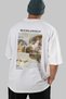 Michelangelo Back Printed White Oversize T-Shirt Men Women Crew Neck Cotton Tshirt - 6