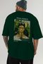 Frida Kahlo Back Printed Green Oversize T-Shirt Men Women Crew Neck Cotton Tshirt - 6