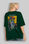 Pablo Picasso Back Printed Green Oversize T-Shirt Men Women Crew Neck Cotton T-Shirt - 4