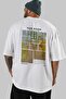 Van Gogh Back Printed White Oversize T-Shirt Men Women Crew Neck Cotton T-Shirt - 5