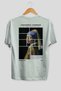 Johannes Vermeer Back Printed White Oversize T-Shirt Men Women Crew Neck Cotton Tshirt - 2