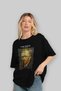 Van Gogh Self Portrait Front Printed Black Oversize T-Shirt Men Women Crew Neck Cotton t Shirt - 4