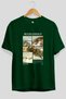 Michelangelo Front Printed Green Oversized T-Shirt Men Women Crew Neck Cotton Tshirt - 2