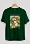 Sandro Botticelli Front Printed Green Oversized T-Shirt Men Women Crew Neck Cotton t Shirt - 2
