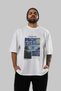Van Gogh the Starry Night Pre-Printed White Oversize T-Shirt Men Women Crew Neck Cotton T-Shirt - 6