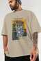 Pablo Picasso Front Printed Beige Oversize T-Shirt Men Women Crew Neck Cotton T-Shirt - 3