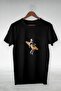 Vtshirt أسود - رائد فضاء كوكب - Y-006