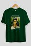 Frida Kahlo Front Printed Green Oversize T-Shirt Men Women Crew Neck Cotton t Shirt - 2