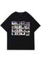Unisex Oversize Mold Eye Printed Drop Shoulder Harajuku Style