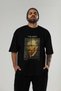 Van Gogh Self Portrait Front Printed Black Oversize T-Shirt Men Women Crew Neck Cotton t Shirt - 6