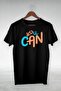 Unisex Black You Can Printed T-shirt