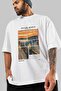 Edvard Munch Scream Front Printed White Oversize T-Shirt Men Women Crew Neck Cotton T-Shirt - 3