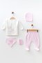 Baby Butterfly Embroidered Cotton 5-Piece Newborn Hospital Release Set Yk0832