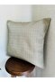 Woven Fabric Mint Gold Living Room Throw Pillow Cover - 3