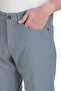 Navy Blue Regular Fit Cotton 5 Pocket Canvas Trousers - 6
