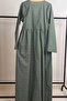 Girl's Green White Polka Dot Lycra 100% Cotton Prayer Dress - 5
