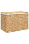 Laundry Basket with 3 Sections 75x42.5x52 cm Water Hyacinth - 6