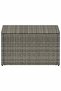 4 Piece Garden Lounge Set with Cushions Poly Rattan Grey - 4