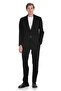 Black Slim Fit Mono Collar Casual Suit