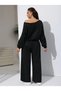 Women's Black Baggy Battal Plus Size Sportswear Quality Loose Fit Stretchy Comfortable Fabric Sweatpantsyus - 3